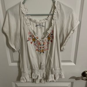Aero Seriously Soft Peasant Blouse